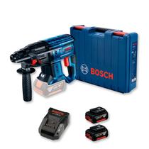 Martelete Bosch GBH 180LI 18V 1,7J Até 1800Rpm SDS Plus Brushless Com Maleta E 2 Baterias 4.0Ah Carregador Rápido LED Perfuração Concreto Aço Madeira