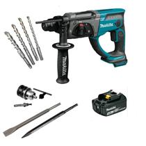 Martelete comb Makita DHR202Z 18V + 1Bat 3ah + Acessórios Martelete comb Makita DHR202Z 18V + 1Bat 3ah + Acessórios