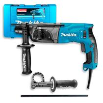 Martelete Combinado Furadeira Makita HR2470 SDS 800W 24MM 127V/220V Com ou Sem Maleta Ideal Para Concreto Madeira e Aço