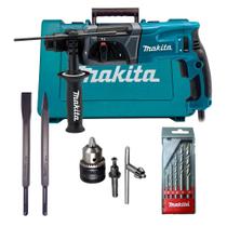 Martelete Combinado Sds HR2470 800w Makita kit 6