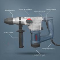 Martelete Demolidor Rompedor 5kg 1100W 4,5joules Com Maleta 220V