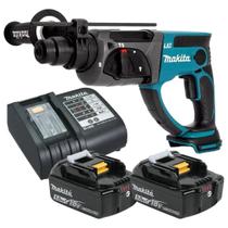 Martelete Makita Rotativo Rompedor 2 Baterias 18v 5ah Dhr202z Com Carregador Bivolt