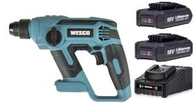 Martelete Perfurador 18v 2 Bateria 2ah Carreg Wesco Ws2990.9