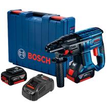 Martelete Perfurador GBH 180LI SDS Plus 2J 18V Brushless 2 Baterias 4.0Ah Maleta e Acessórios BOSCH