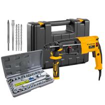 Martelete Perfurador Rompedor 820W com Jogo Soquetes Sextavado 40 Peças Fasterr