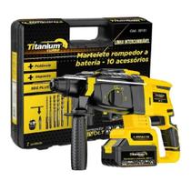 Martelete Perfurador Rompedor Bateria 26mm C/ Acess Titanium
