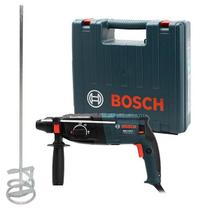 Martelete Perfurador Rompedor - GBH2-24D 220V Bosch + Haste Batedor de Argamassa/Misturador Tinta.