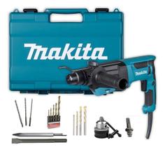 Martelete Perfurador Rompedor Makita HR2670 800W SDS Plus Profissional Kit Completo Martelete Perfurador Rompedor Makita HR2670 800W SDS Plus Profissional Kit Completo