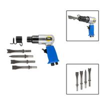 Martelete Pneumático 150 mm 3 Formões 1 Ponteiro 5 Peças Martelete Pneumático 150 mm 3 Formões 1 Ponteiro 5 Peças