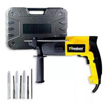 Martelete Rompedor 650w 110v com Maleta e 3 Brocas Titanium Platina