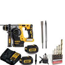 Martelete Rompedor Dewalt Sds Plus 2 Baterias Dch273 9 Acessórios