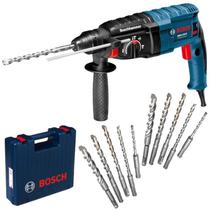Martelete Rompedor GBH2-24D SDS-Plus Profissional 820W BOSCH + Kit 10 Brocas SDS-Plus