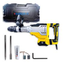 Martelete Rompedor Menegotti MMR1700 1700W 45J 12KG SDS Max 6 Velocidades Maleta Acessórios Demolição Concreto Pedreiros Construção Obras e Reformas