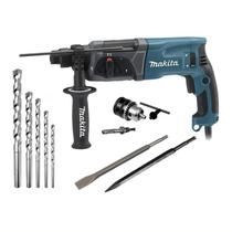 Martelete Rompedor Perfurador Makita, 800W, 2.7J força com acessórios essenciais, sem maleta Profissional HR2470X18 Martelete Rompedor Perfurador Makita, 800W, 2.7J força com acessórios essenciais, sem maleta Profissional HR2470X18