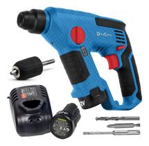 Martelete Rompedor Profissional Dongcheng DCZC13 Sds Plus Com 2 Baterias 12v