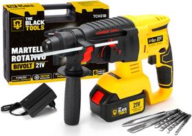 Martelete Rotativo Rompedor Furadeira Impacto Brushless Bateria 21v Com Ponteiras E Brocas 110v/220v The Black Tools Martelete Rotativo Rompedor Furadeira Impacto Brushless Bateria 21v Com Ponteiras E Brocas 110v/220v The Black Tools
