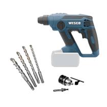 Martelete Rotativo Wesco 18V Ws2990.9 Sem Bateria + Brocas Martelete Rotativo Wesco 18V Ws2990.9 Sem Bateria + Brocas