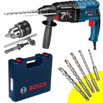 Martelete SDS-Plus 800W 2,7 KG GBH 2-24D Perfurador Rompedor BOSCH + Mandril c/ Adaptador + 5 Brocas