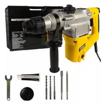 Martelete SDS Plus 900W 127V Titanium Platina com 4,5 Joules 4000 BPM e Kit Completo