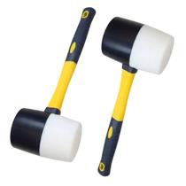 Martelo Assentar Piso Chao Kit 2 Uni Borracha Marreta Ergonomica Taco Montagem Manutençao Reparo Moveis Resistente