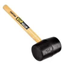 Martelo Borracha 60mm Preto Cabo Madeira 5605 Fertak Martelo Borracha 60mm Preto Cabo Madeira 5605 Fertak
