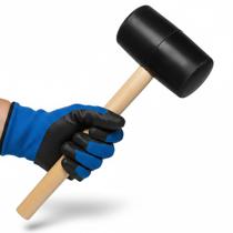 Martelo Borracha Cabo Madeira Ergonomico Assentamento Piso Chao Ceramico Montagem Moveis Carpintaria Mecenaria Obra