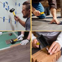 Martelo de Borracha 500g com Cabo Ergonômico Para Piso, Móveis e Marcenaria - FBG