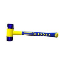 Martelo De Borracha De Toque Macio Cabeça Dupla Multifuncional 25-45mm Alça Revestida De Plástico