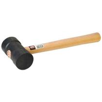 Martelo de Borracha Max Preto com Cabo de Madeira 80mm - Max Metalurgica