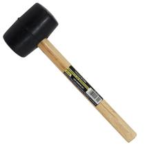 Martelo De Borracha Preta 40MM 295g Cabo Madeira Tradestar Martelo De Borracha Preta 40MM 295g Cabo Madeira Tradestar
