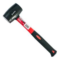 Martelo De Borracha Preta 50 Mm 225 G Cabo Fibra De Vidro