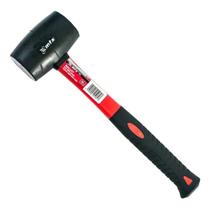 Martelo De Borracha Preta 50 Mm 225 G Cabo Fibra De Vidro
