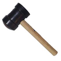Martelo De Borracha Preto 80mm Grande Leve Piso Borracheiro