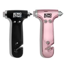 Martelo de Emergência para Carro BLINGSTING Glammer - Preto e Rosa