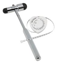 Martelo De Reflexo Neurológico Buck Preto Com Fita Trena Antropométrica Coração - SuperMedy