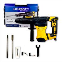 Martelo Perfurador Rompedor Menegotti MMR1300 Potente 4,8J e 15J SDS MAX Maleta Acessórios Construção Demolição Concreto Alvenaria Obras Reformas