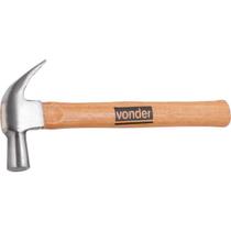Martelo unha 25mm aço forjado polido cabo madeira - Vonder