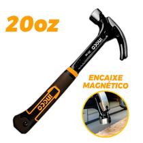 Martelo Unha Magnético HCH81020L Ingco 20oz 560g Cabo De Fibra Cabeça Forjada Em Aço 45 Com Tratamento Térmico Absorção a Impactos Antiderrapante Martelo Unha Magnético HCH81020L Ingco 20oz 560g Cabo De Fibra Cabeça Forjada Em Aço 45 Com Tratamento Térmico Absorção a Impactos Antiderrapante