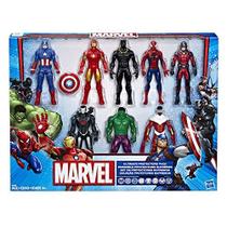 Marvel Avengers Action Figures - Homem de Ferro, Hulk, Pantera Negra, Capitão América, Homem-Aranha, Homem-Formiga, Máquina de Guerra & Falcão! (8 Figuras de Ação)