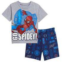 Marvel Avengers Spiderman Toddler Boys T-Shirt e Francês Terry Shorts Set 5T