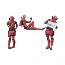 Marvel Deadpool 8cm Decoração De Mesa Fofo Engraçado X-MAN Brinquedo Modelo De Carro De Escritório