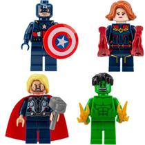 MARVEL Herois Avengers Melhor coleçao 4 bonecos blocos de montar LetsGo