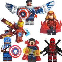 MARVEL Herois Avengers Melhor coleçao 6 bonecos blocos de montar LetsGo
