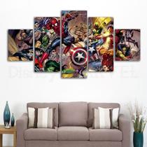 Marvel série 5 painel de arte da parede aranha-homem vingadores pintura marvel animepara decoração