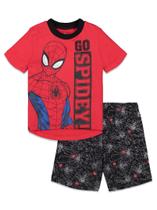 Marvel Spiderman Toddler Boys T-Shirt e Francês Terry Shorts Set Vermelho 3T