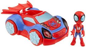 Marvel Spidey e seus amigos incríveis Glow Tech Web-Crawler Toy Car, com Spidey Action Figure, Brinquedos Pré-Escolares, Brinquedos super-heróis para meninos e meninas de 3 anos e up, lights & sounds - Hasbro
