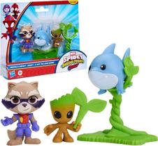 Marvel Spidey Marvels Rocket, Groot e Jeff the Land Shark Hasbro G3045