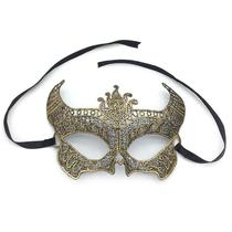Máscara 3D de renda dourada para Halloween, adereços de cosplay, festa H