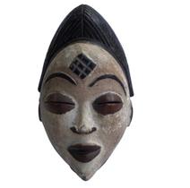 Máscara Africana Punu De Madeira Decorativa - Anos Dourados Móveis
