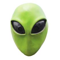Máscara Alien Latex Green Face Cosplay, adereços